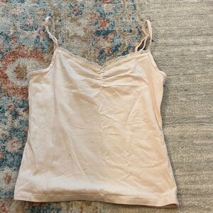 Brandy Melville Light Pink Lace V-Neck Camisole